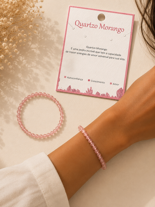Pulseira Quartzo Morango